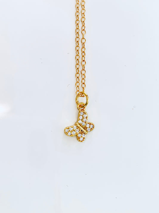 Sparkly Butterfly Necklace